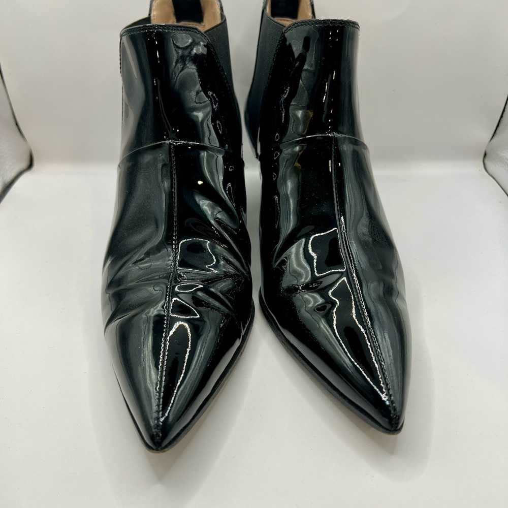 Acne Studios Black Patent Leather Women's Ankle Boots